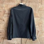 Charlotte Ford Womens Black Button Up Shirt Blouse Size S/M Career Photo 5