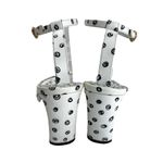 Nicholas Kirkwood MAEVA Ankle Strap Sandals in White & Black Doodle Print Size 9.5 Photo 10