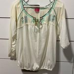 Free People  Embroidered White Blouse Photo 1