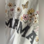 Mama Floral Graphic Faux Embroidered Sweatshirt White Size XXL Photo 1