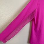 Ibkul Womens Long Sleeve Shirt Large Pink 1/4 Zip Golf Hiking Mesh UPF UV Golf Photo 3