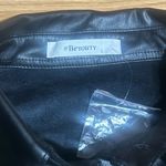 Black Faux Leather tie around Crop Top ‘#BeYouTy’ women’s Large Photo 4