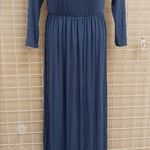 Mother Bee Women's Off Shoulder Maternity Gown For Photo Shoots Size Medium Blue Photo 4