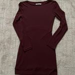 T by Alexander Wang burgundy knit dress with mesh cutouts sz L Size L Photo 4
