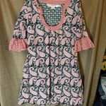 Gretchen Scott  Tunic Top Womens Small Multicolor Paisley Print Flare Sleeves Photo 0