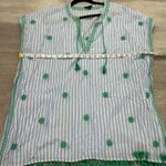 J.Crew  Embroidered Beach Tunic In Stripe L2790 Vacation Floral Size S Photo 6