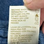 90’s Embroidered Denim Button Down Shirt with Holiday Berries, Leaves, sz Medium Blue Photo 10