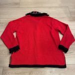 Vintage Storybook Knits Dogs Friends Button Down Cardigan Novelty Size S Red Photo 3