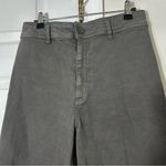 ZARA  Wide Leg Frayed Hem Ankle Gray Jeans Size 8 Photo 4