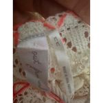Out From Under Crochet Cover‎ Up Tunic Dress Ivory Orange Trim Backless White Size M Photo 5