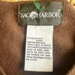 Sag Harbor Chocolate brown and tan dark academia argyle cardigan sweater Photo 3
