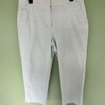 Talbots Talbot’s Heritage Dress Pant Trouser White Pinstripe Size 14 Office Formal NWOT Photo 0