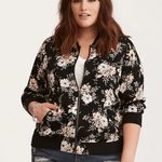 Torrid Black Pink Green Floral Rayon Twill Bomber Jacket 5X NWT Photo 7