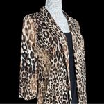 Roz & Ali Leopard Print Open Front Cardigan / Duster Photo 2