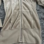 Juicy Couture beige caramel velvet zip up hoodie size small Photo 2