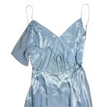 For Love & Lemons Pastel Blue Satin James Maxi Dress Womens M Photo 4