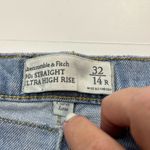 Abercrombie & Fitch Abercrombie‎ & Fitch 90s Straight Ultra High Rise 32 / 14 Blue Jean Curve Love Photo 1