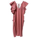 Anthropologie Daily Practice Pink Cotton Ruffle Puffy Boho Nap Dress Women XL Photo 1