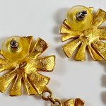 Givenchy Vintage Floral Sunburst Dangling Post-Back Earrings Photo 9