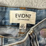 Evidnt Los Angeles Denim Skirt Womens 27 Blue Distressed Raw Hem Jean Skirt Photo 3