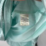 Entro  Light Blue Textured Mini Dress babydoll S animal print shiny monochromatic Photo 12