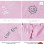 LIGHTBARE | Pink Lightweight Hooded Zip Up UPF 50+ Sun Protection Jacket, Size L Size L Photo 7