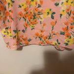 Isaac Mizrahi  Pink Floral Blouse with Crochet Accents Photo 5