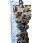 Handmade Animal Print Fabric With Silver Beaded Necklace Photo 1