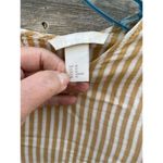 H&M size 10 mustard yellow striped top with bell sleeves wide lace cuffs Photo 4