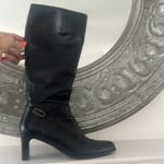 Austin tall leatherr black heeled boots buckle detailing size 9 N Photo 11