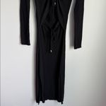 Nicholas Luisa black ribbed knit midi dress Large Photo 5