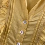 Banana Republic  Yellow Silk Short Sleeve Blouse S Photo 4