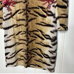 Roberto Cavalli  Red and Black Long Sleeve Silk Dress Photo 3