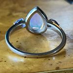 Natural Ethiopian Opal Tanzanite Sterling Silver Ring Size 9 Photo 4
