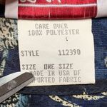 Vintage 90s Kaftan Maxi Dress Navy Blue Dark Floral Rose Houndstooth Satin OS Size undefined Photo 7