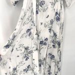 Reformation  Winslow Chiffon Maxi Wrap Dress Macadamia XS White Blue Floral Tulip Photo 5