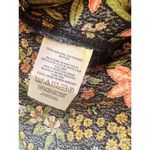 Loft Black Pink Red Orange Floral Print Garden Smocked Peasant Top Large Photo 4