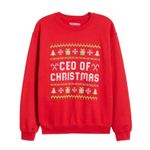 Phenomenal Graphic Christmas Sweatshirt Crew Neck Pullover Red Size M NEW Size M Photo 1