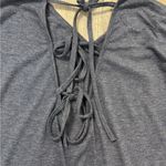 Blue long sleeve shirt with lace up back detail #casual #loungewear Photo 3