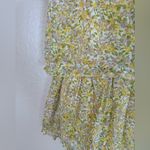 ASTR The Label Yellow Multi Floral Off The Shoulder Two Tier Mini Dress XS Photo 7