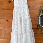 Lulus  Shining Sight White Metallic Gold Dotted One-Shoulder Midi Dress Size XS Photo 3