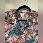 VTG 80s Lauren Lee Under the Sea Ocean Pastel Short Sleeve Button Down Size 12 Purple Photo 1