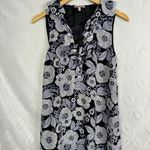 Juicy Couture  100% Silk Ruffle Detail V-Neck‎ Floral Purple Dress Size 0 Photo 4