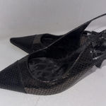 J. RENEE Casual Dress Black Point Heels Slingback Classy Timeless Shoes Size 8.5 Photo 0