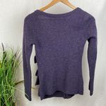 Anthropologie Moth Purple Wool Blend Split Decision Ruffle Cardigan Sweater XS Photo 1