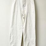 Frame  High Waisted Relaxed 100% Cotton Straight Ankle Pants Ecru Women's Size 24 Photo 2
