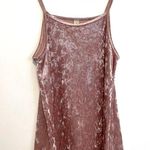 Allison Joy EVEREVE Cori Velvet Tank Blush Light Pink Velour Sleeveless Preppy M Photo 1
