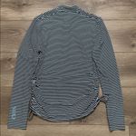 Carve Designs  Cruz Navy Stripe‎ 1/2 Zip Long Sleeve Swim Rashguard Size Small Photo 5
