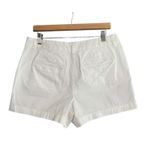 Ann Taylor  Loft Womens Size 8 White 4" Flat Front Casual Shorts Photo 4