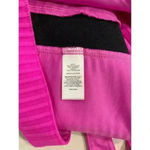EXPRESS  Hot Pink Ribbed Zip Up Crop Top Women’s Size Large Photo 5